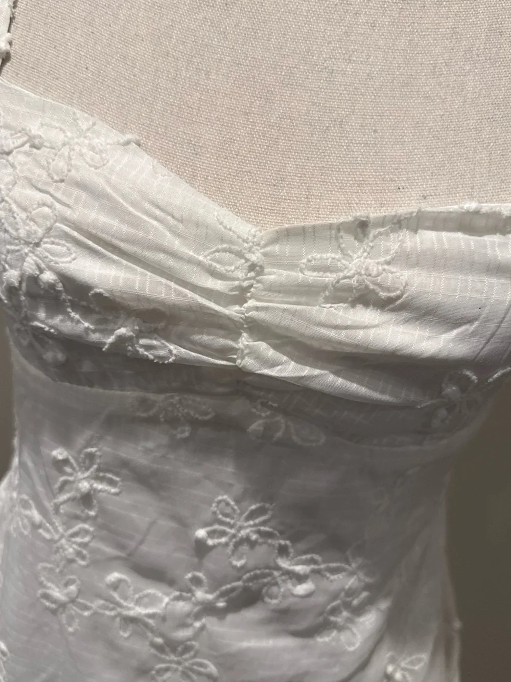 Princess Polly White Embroidered Mini Sundress
